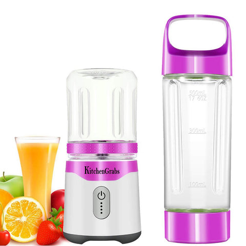 Image of Rechargeable, Personal and Portable Blender With 2 Juice Cups