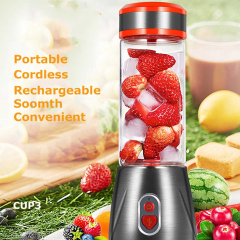 Image of Rechargeable, Personal and Portable Glass Blender