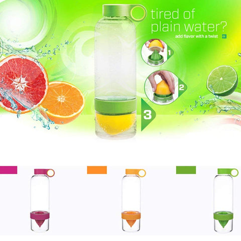 Image of Leak-Proof Lemon Squeezer Cup With Fruit Infuser Water Bottle