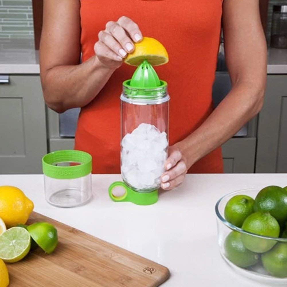 Leak-Proof Lemon Squeezer Cup With Fruit Infuser Water Bottle