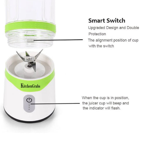 Image of Rechargeable, Personal and Portable Blender With 2 Juice Cups