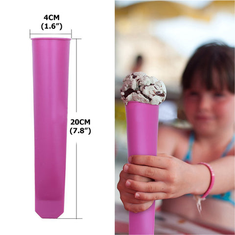 Image of Silicone Ice Cream and Popsicle Tube Molds - Set of 6 Tubes