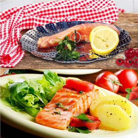 Image of Collapsible Stainless Steel Vegetable & Food Steamer