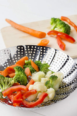 Image of Collapsible Stainless Steel Vegetable & Food Steamer