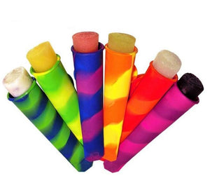 Silicone Ice Cream and Popsicle Tube Molds - Set of 6 Tubes