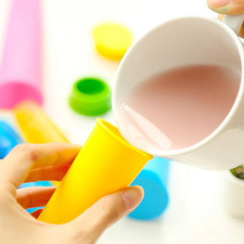 Image of Silicone Ice Cream and Popsicle Tube Molds - Set of 6 Tubes