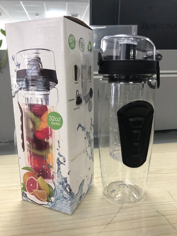 Image of 32oz Fruit Infuser Water Bottle With a Leak-proof top