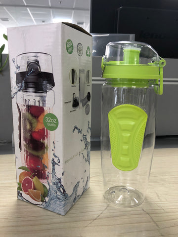 Image of 32oz Fruit Infuser Water Bottle With a Leak-proof top