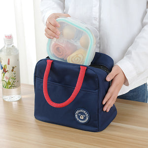 Insulated Lunch Bag with Deep Side Pocket
