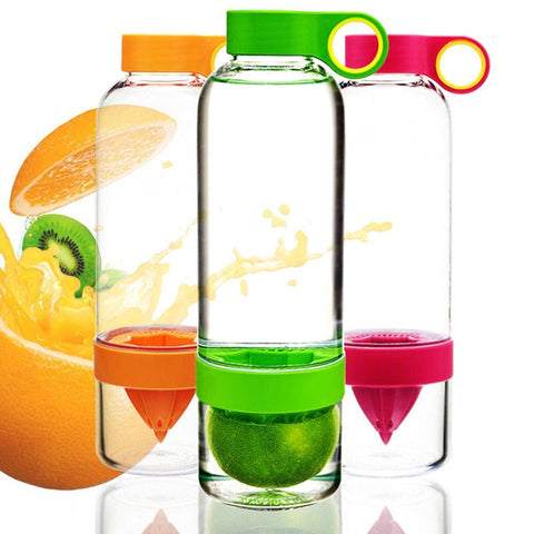 Image of Leak-Proof Lemon Squeezer Cup With Fruit Infuser Water Bottle