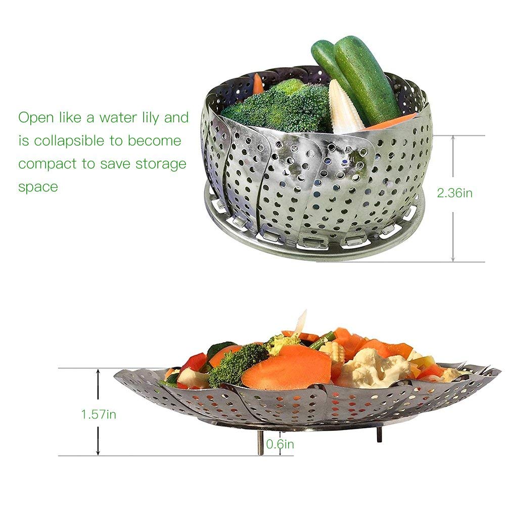 Collapsible Stainless Steel Vegetable & Food Steamer