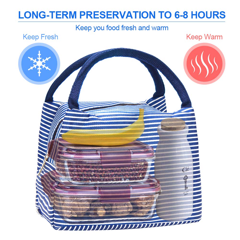 Insulated Lunch Bag - Stripped Colors