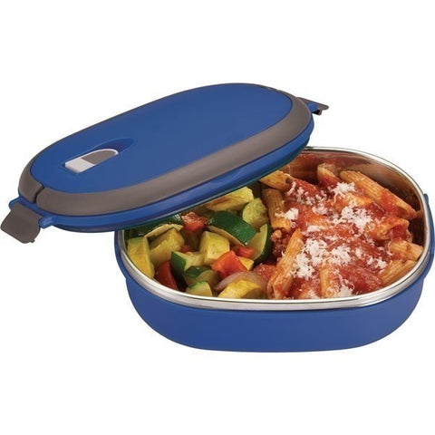 Image of Insulated Stainless Steel Bento Lunch Box - Oval Container