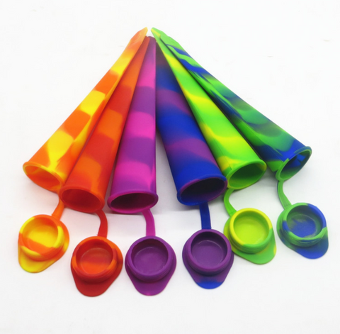 Image of Silicone Ice Cream and Popsicle Tube Molds - Set of 6 Tubes